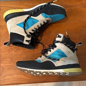 Cole Haan Black and Blue Rugged Boots